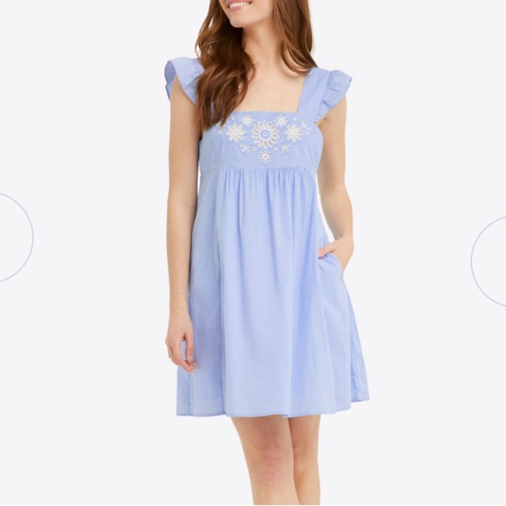 Maddie Embroidered Babydoll Dress
